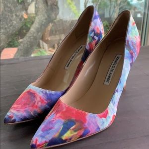 Manolo Blahnik Floral Print-90mm